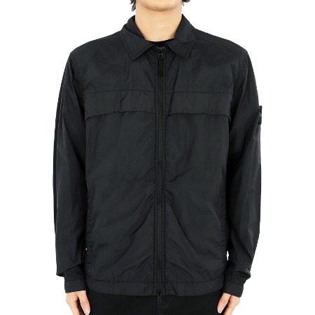 24 S/S 스톤 남성 가먼트 다이드 크링클랩스 오버 셔츠 자켓(블랙) 801510522 V0029